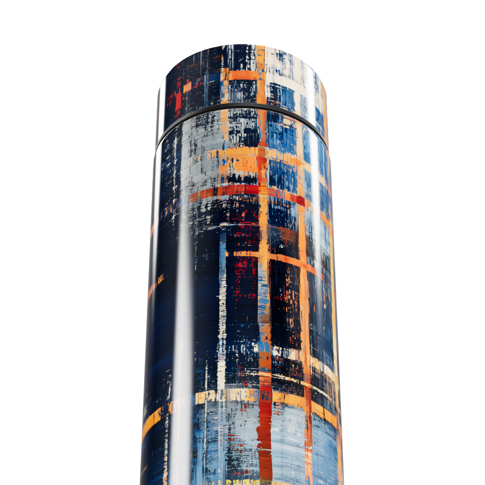 Garrafa Térmica Touch - Estampa Abstrata Colorida