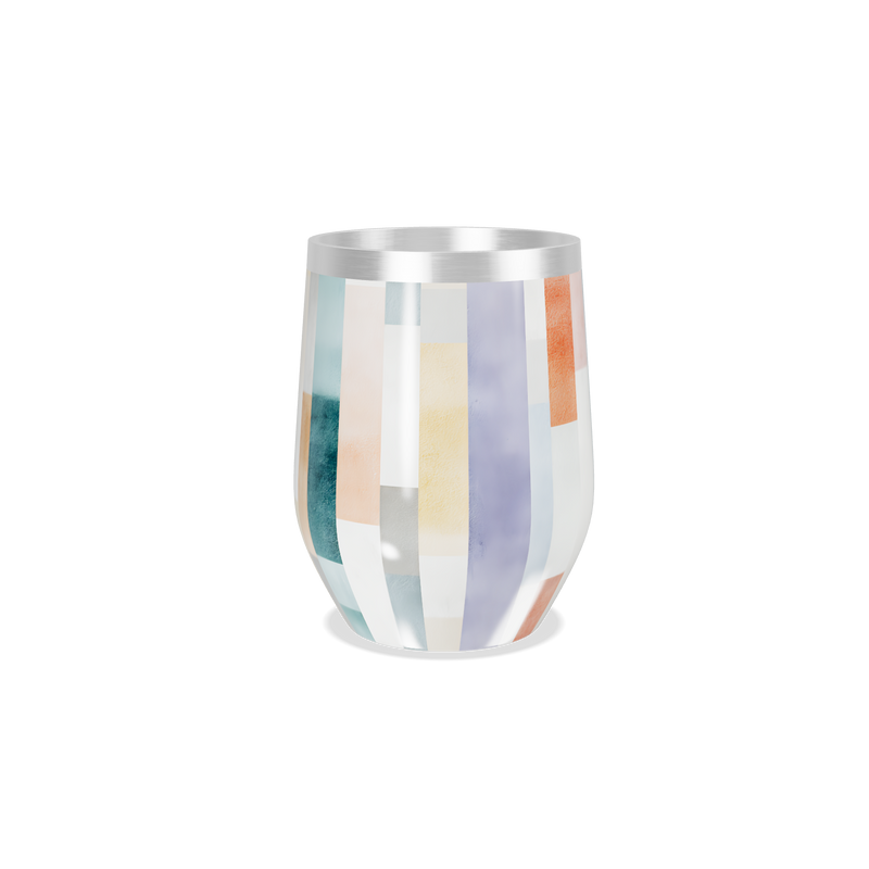 Copo Térmico Slim - Colorido Geométrico Inox