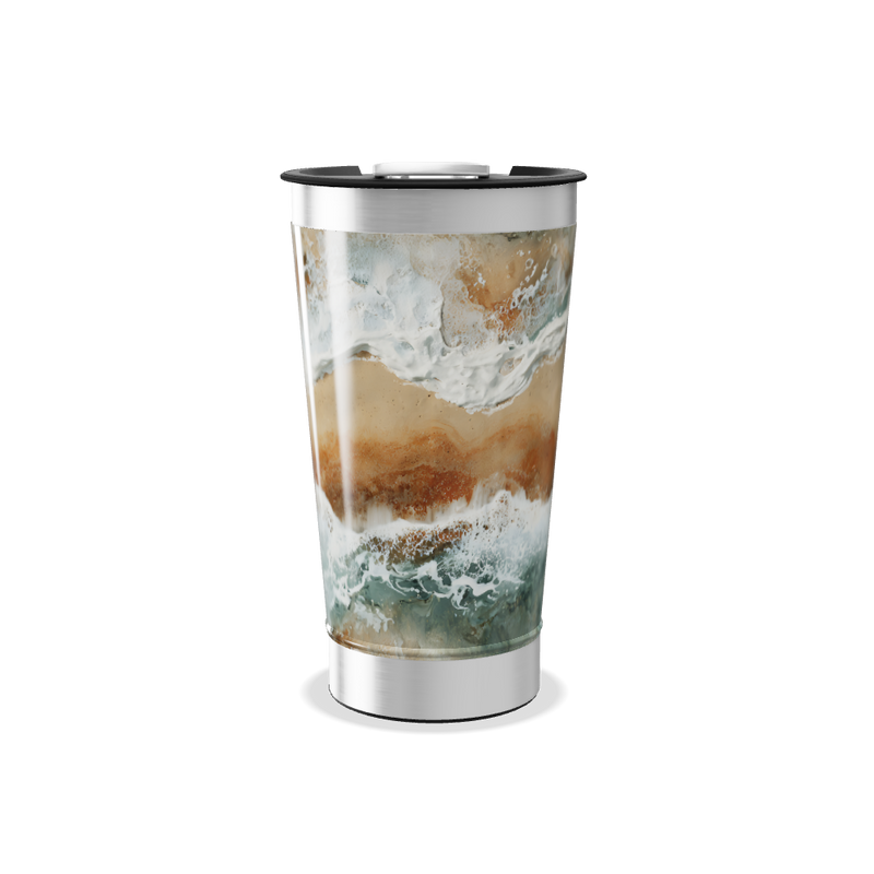 Copo Térmico - Estampa Marrom e Azul