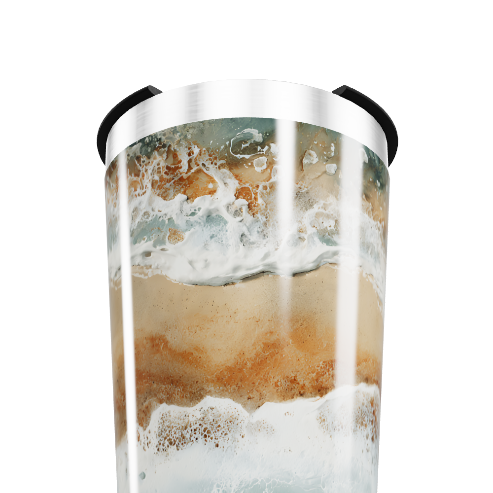 Copo Térmico - Estampa Marrom e Azul