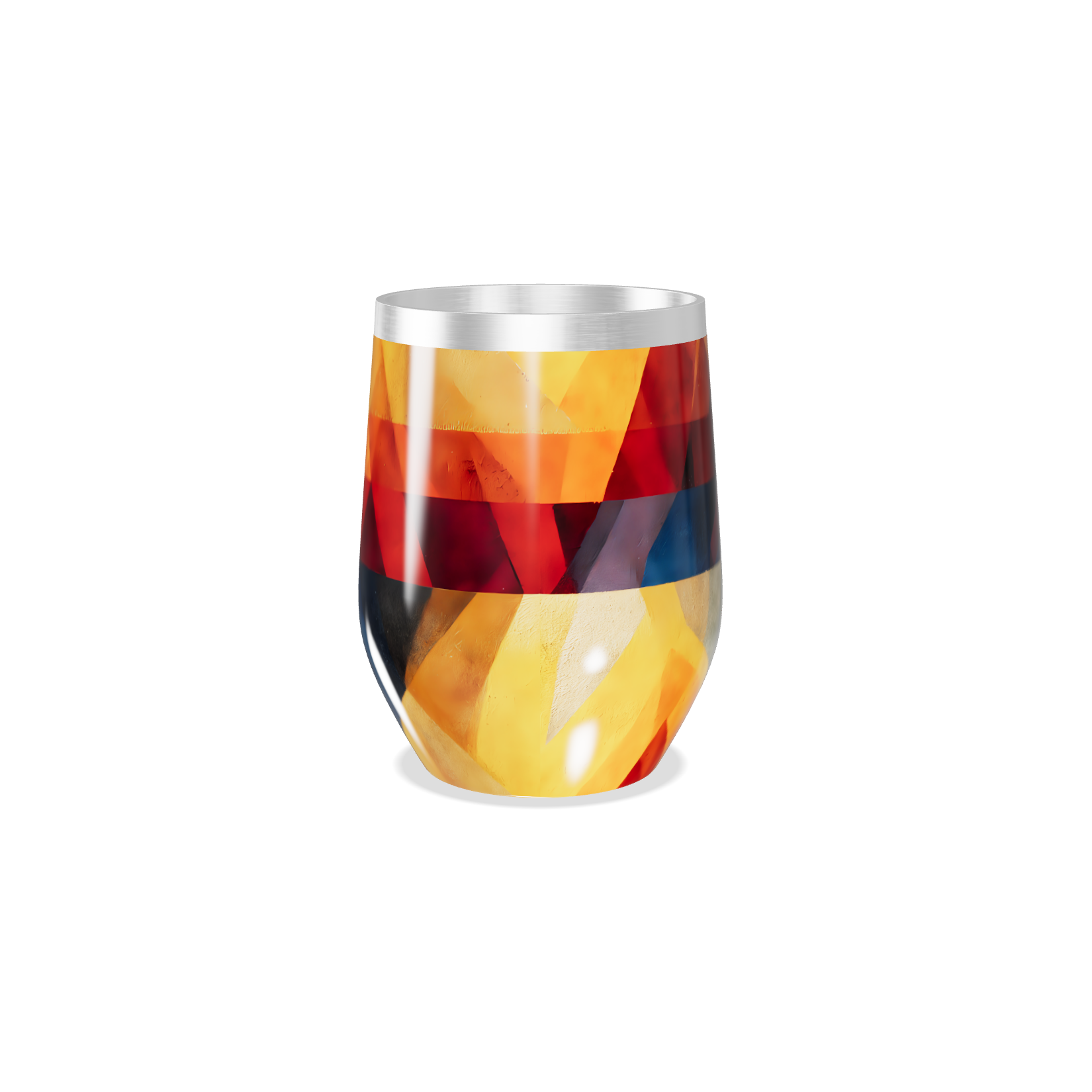 Copo Térmico Slim - Estampa Geométrica Colorida