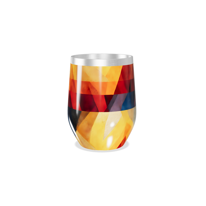 Copo Térmico Slim - Estampa Geométrica Colorida