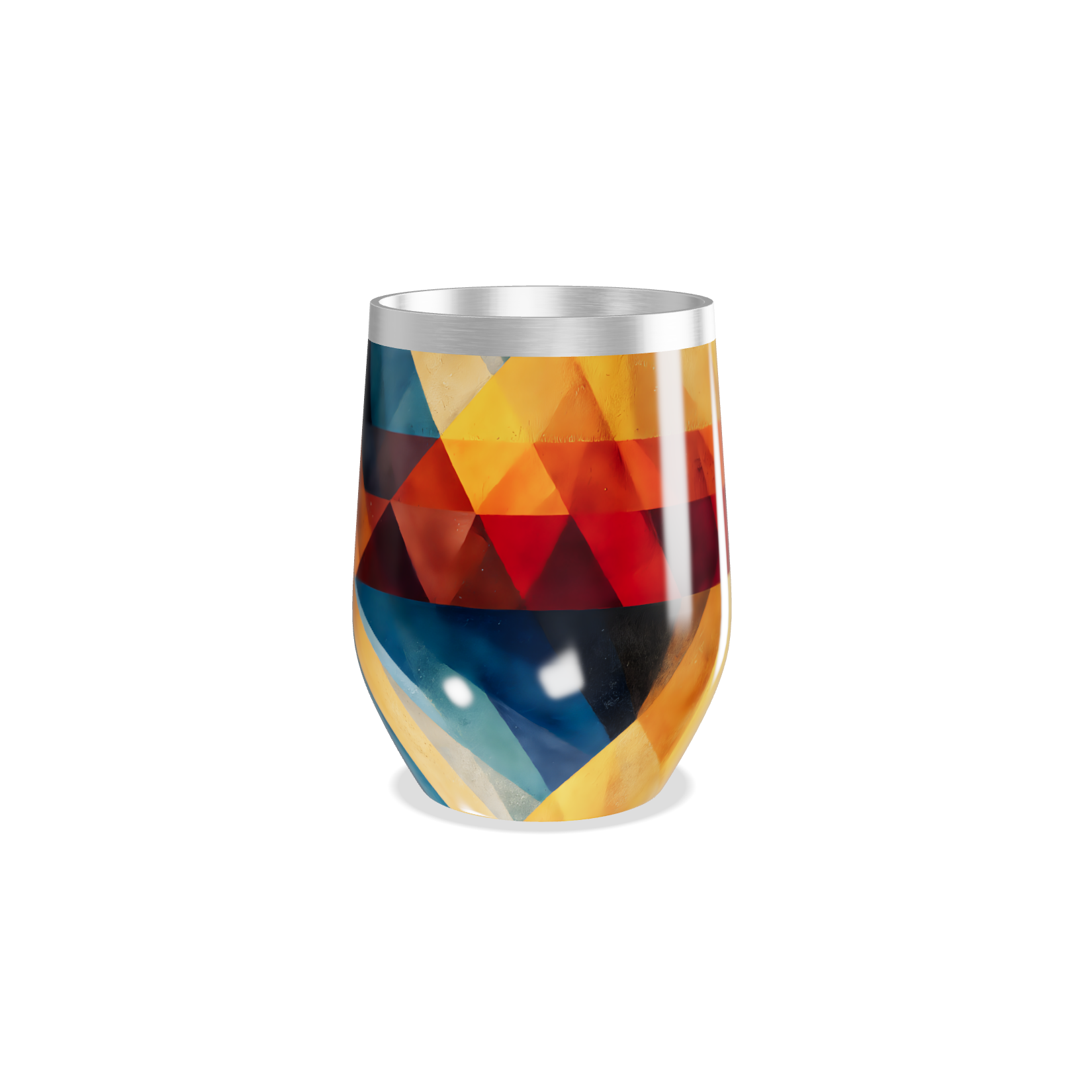 Copo Térmico Slim - Estampa Geométrica Colorida