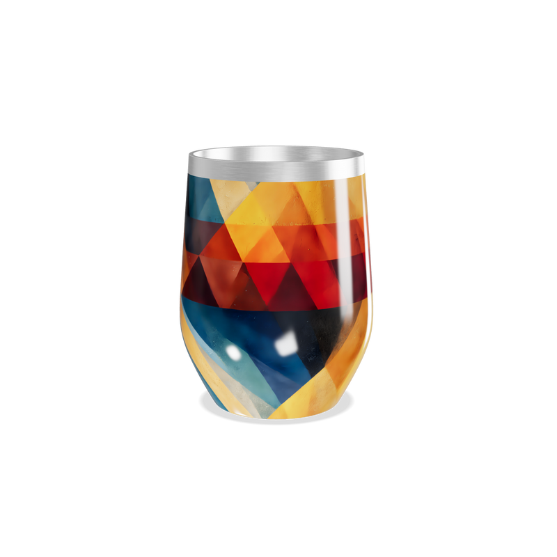 Copo Térmico Slim - Estampa Geométrica Colorida