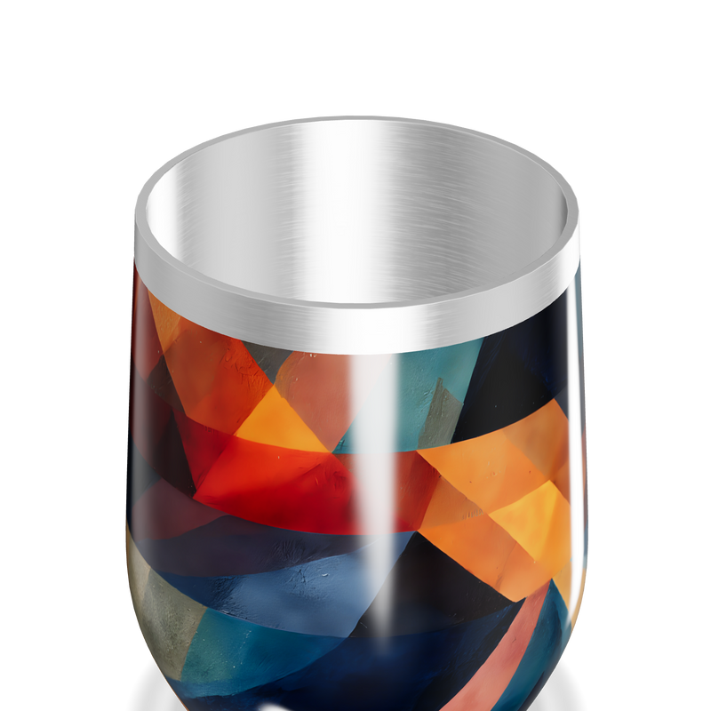 Copo Térmico Slim - Estampa Geométrica Colorida