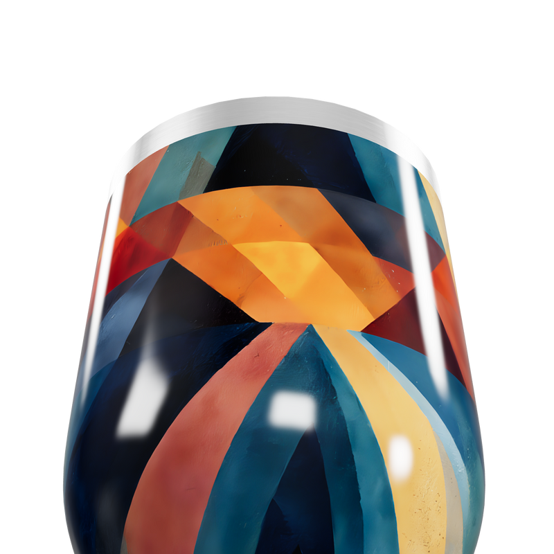 Copo Térmico Slim - Estampa Geométrica Colorida