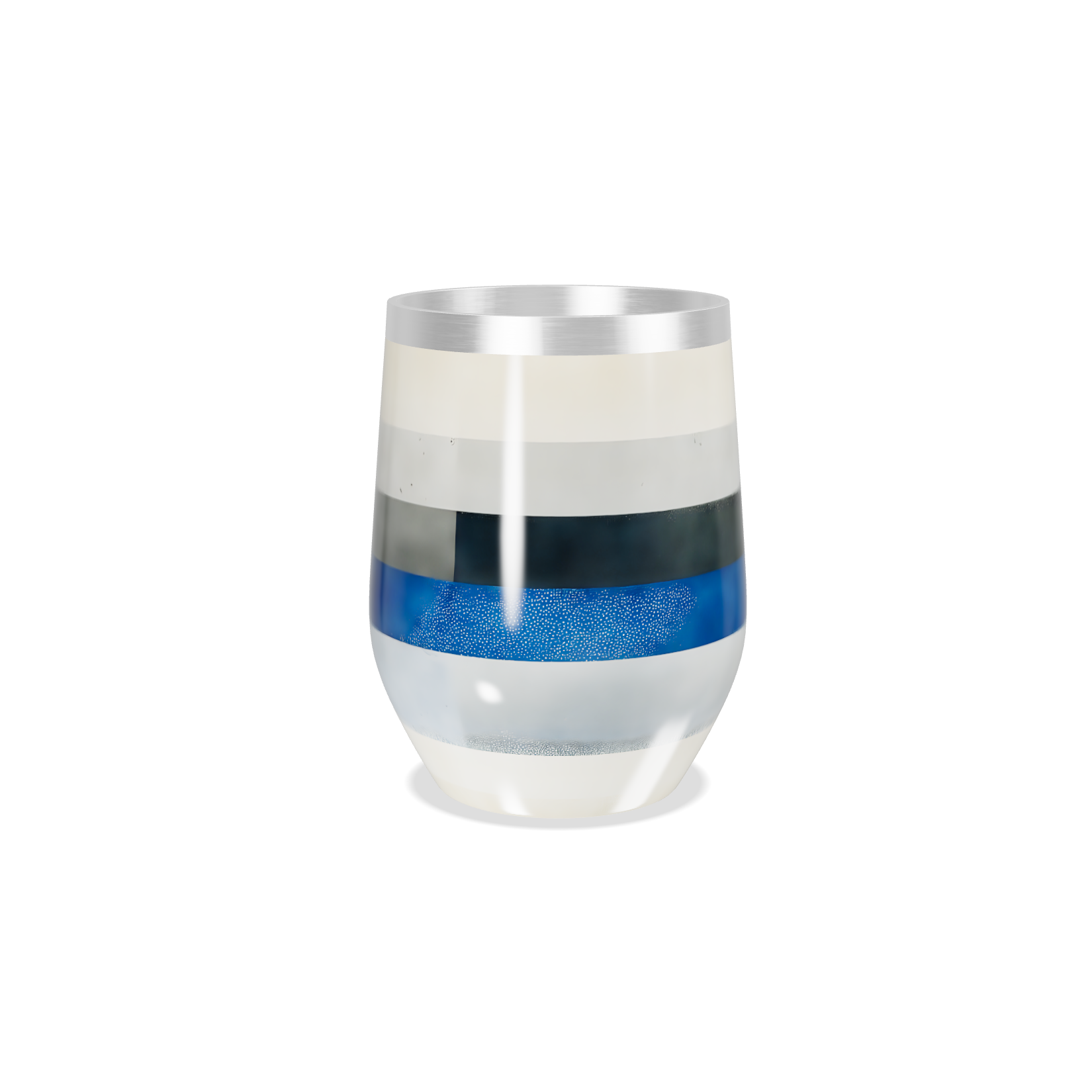 Copo Térmico Slim - Listras Coloridas Inox