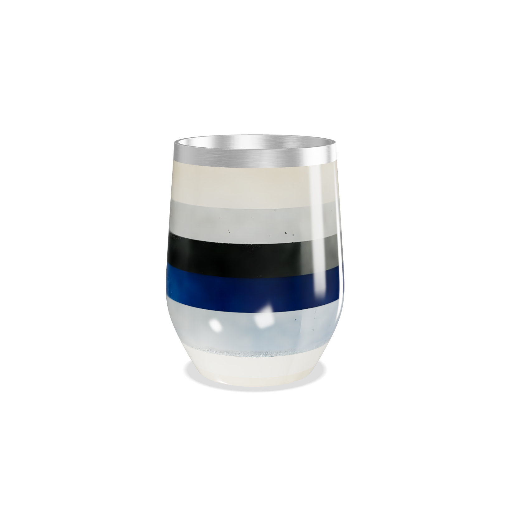 Copo Térmico Slim - Listras Coloridas Inox