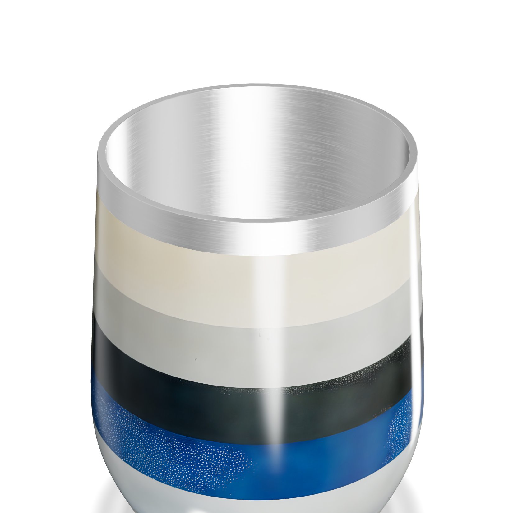 Copo Térmico Slim - Listras Coloridas Inox