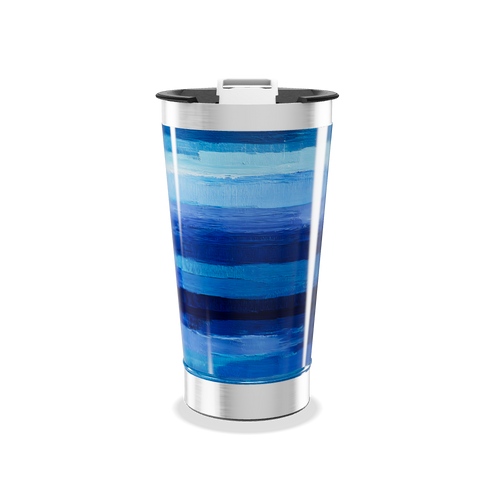 Copo Térmico - Azul com Listras