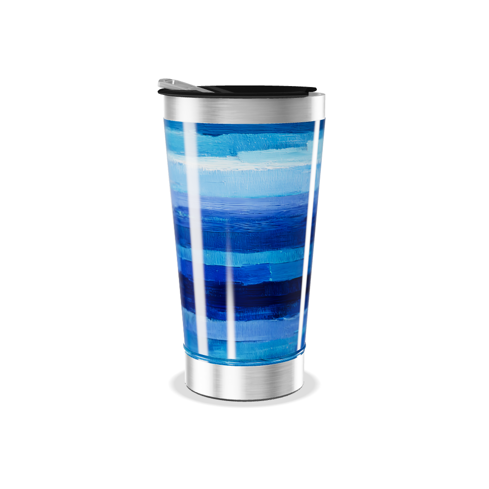 Copo Térmico - Azul com Listras