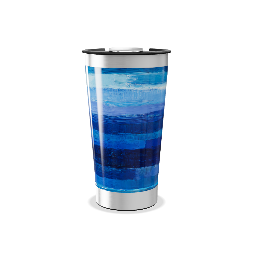 Copo Térmico - Azul com Listras