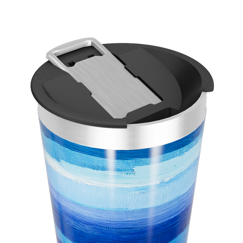 Copo Térmico - Azul com Listras