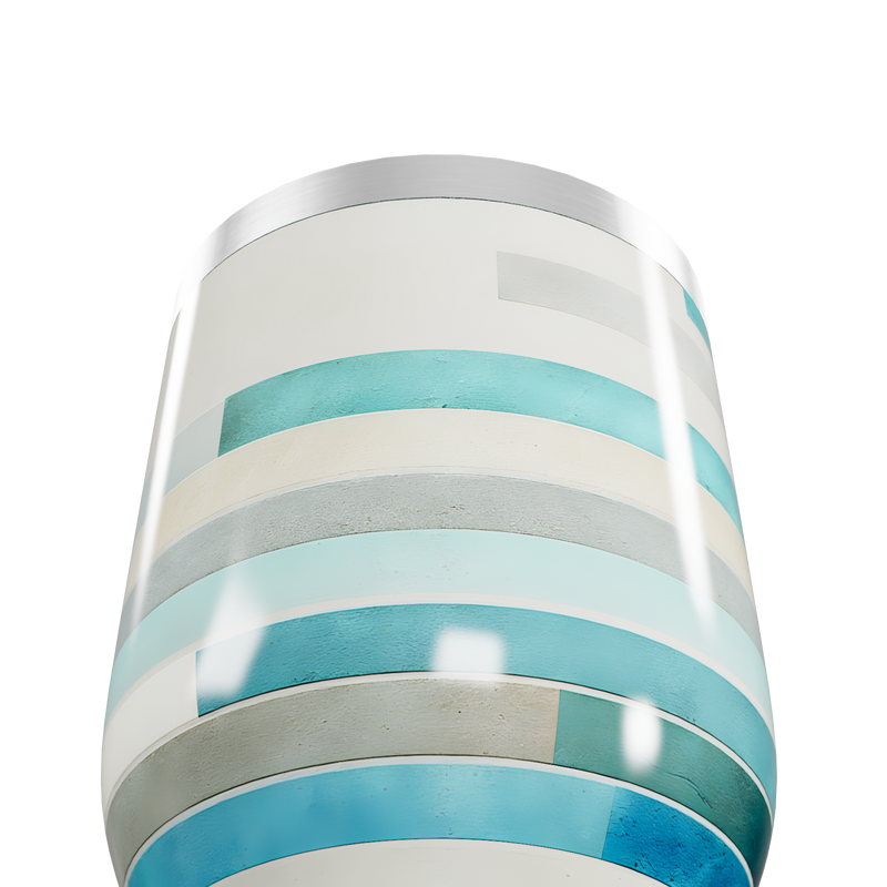 Copo Térmico Slim - Listras Azul e Prata