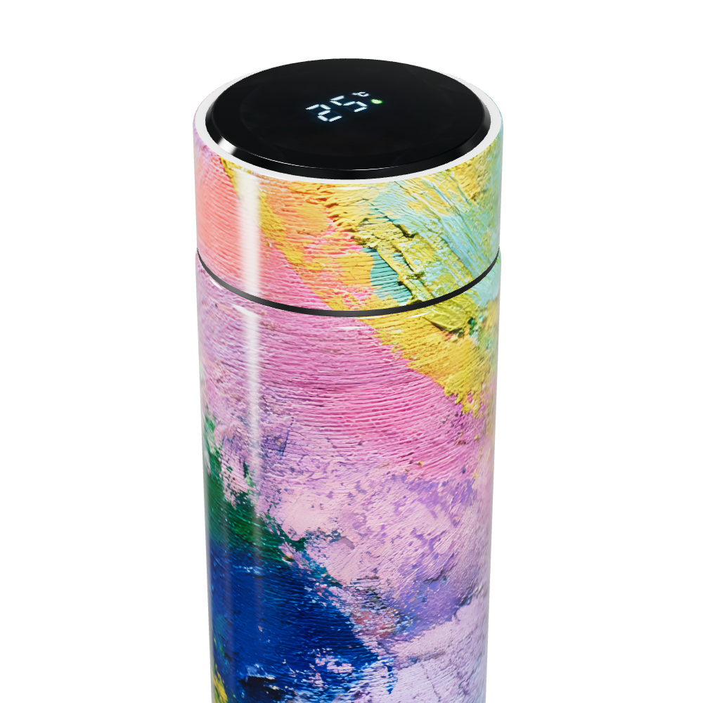 Garrafa Térmica Touch Colorida Abstrata