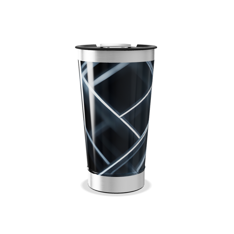 Copo Térmico - Preto com Geometria