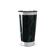 Copo Térmico - Preto com Geometria Verde