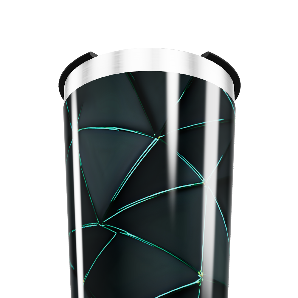 Copo Térmico - Preto com Geometria Verde