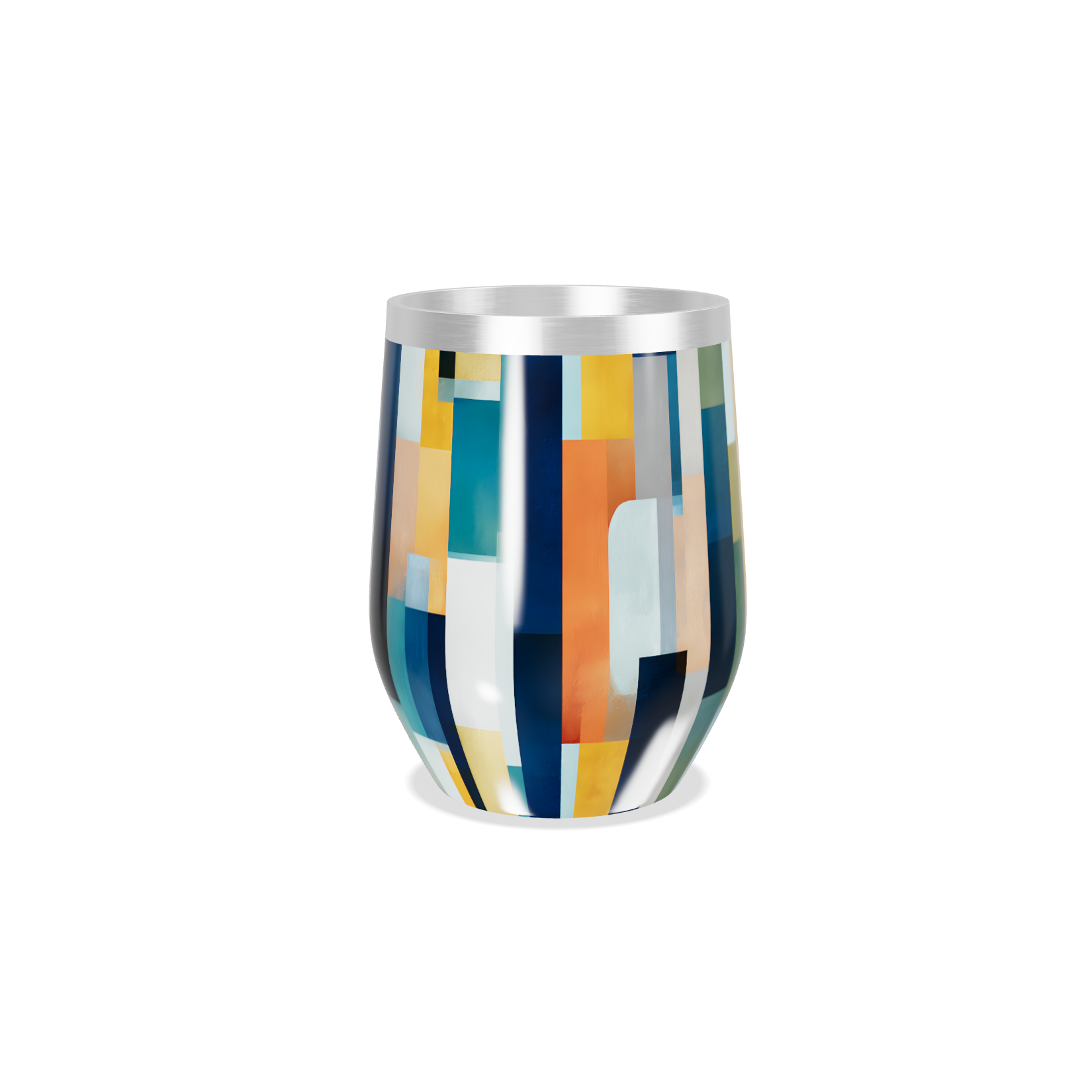 Copo Térmico Slim - Estampado Geométrico Colorido