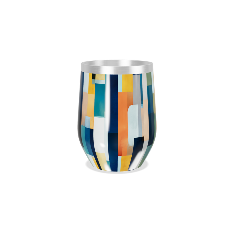 Copo Térmico Slim - Estampado Geométrico Colorido