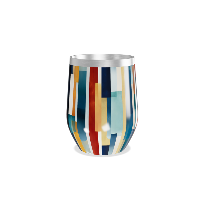 Copo Térmico Slim - Estampado Geométrico Colorido