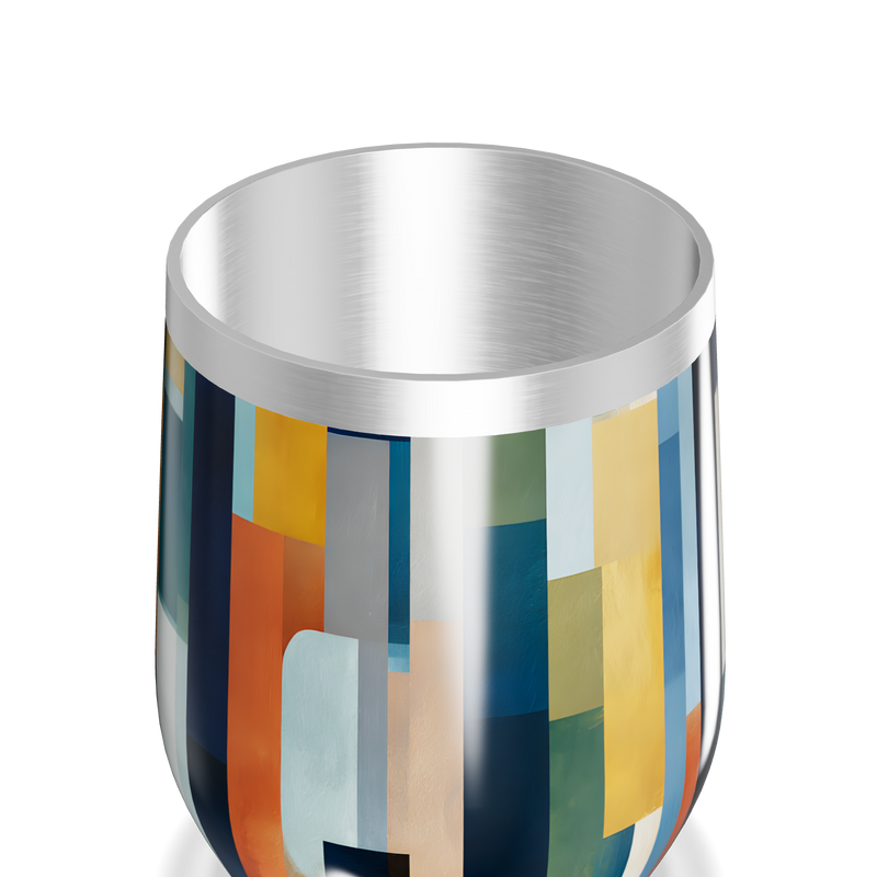 Copo Térmico Slim - Estampado Geométrico Colorido