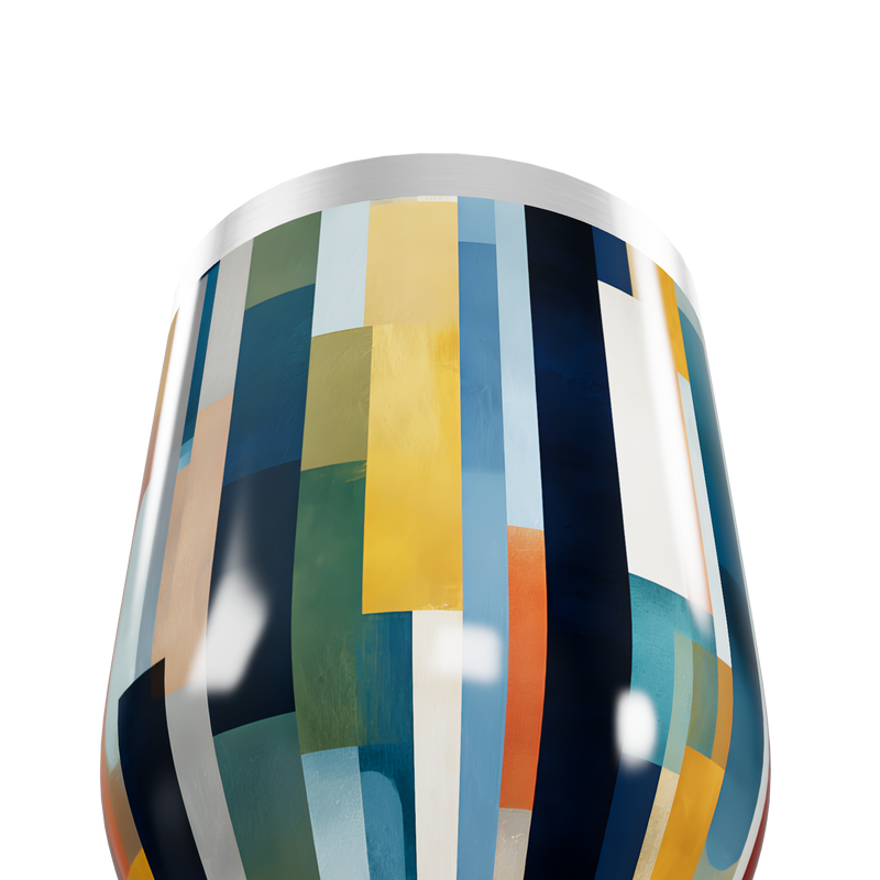 Copo Térmico Slim - Estampado Geométrico Colorido