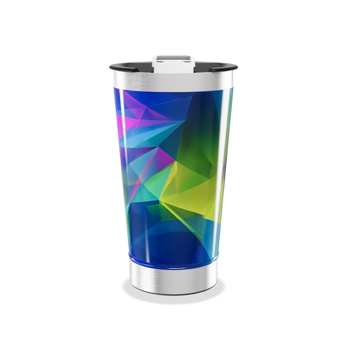 Copo Térmico - Design Geométrico Colorido