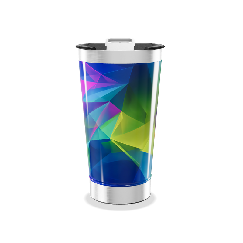 Copo Térmico - Design Geométrico Colorido