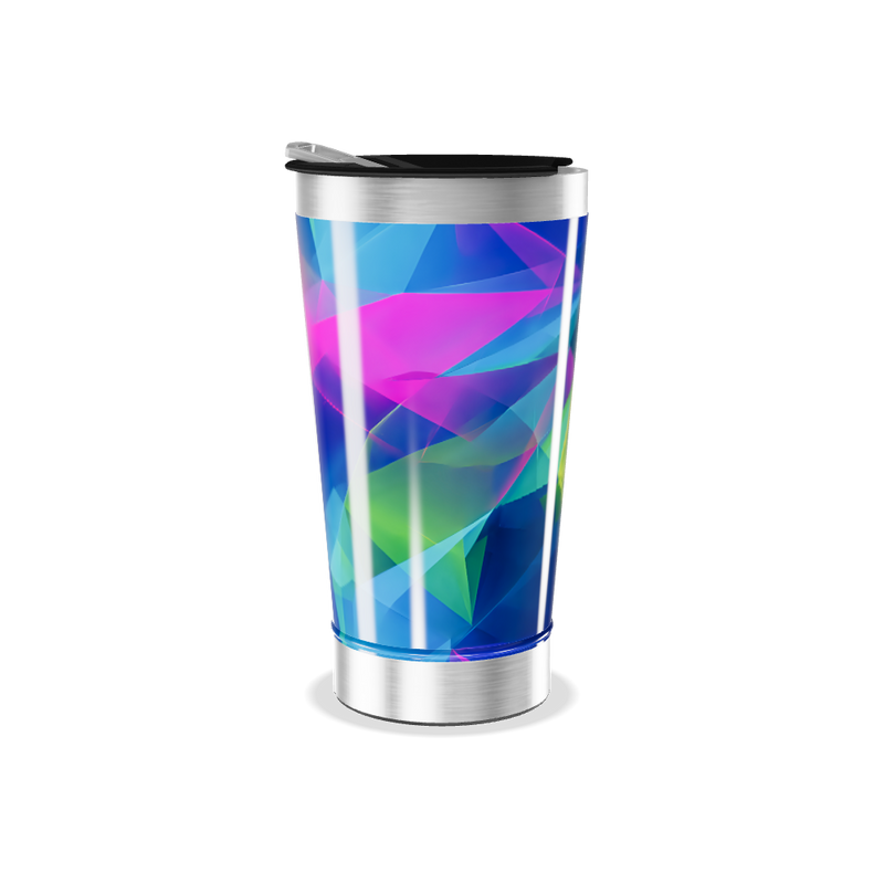 Copo Térmico - Design Geométrico Colorido