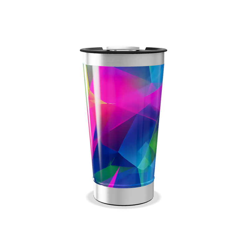 Copo Térmico - Design Geométrico Colorido