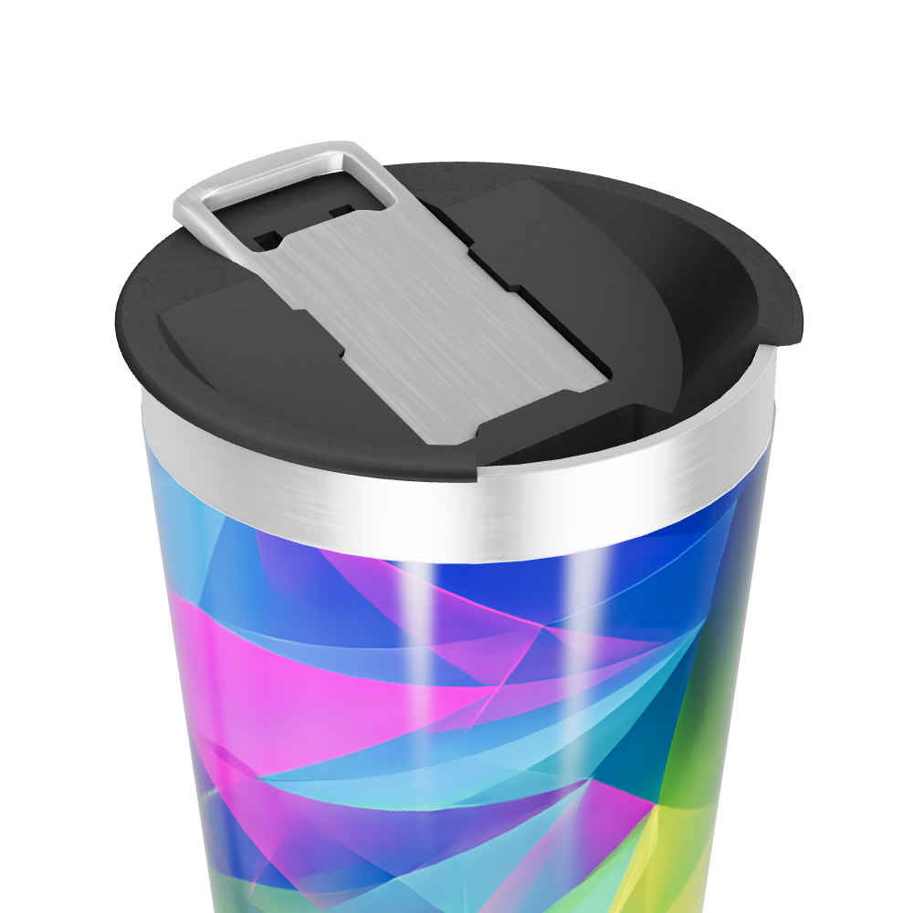 Copo Térmico - Design Geométrico Colorido