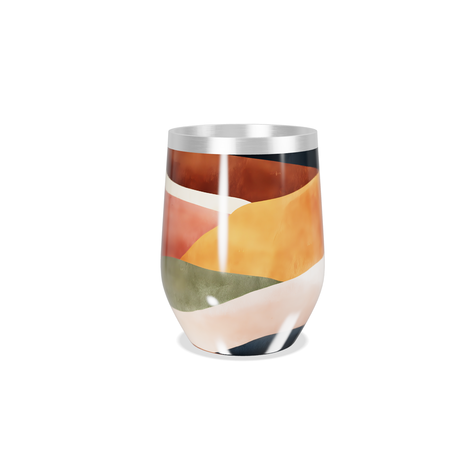 Copo Térmico Slim - Estampa Geométrica Colorida