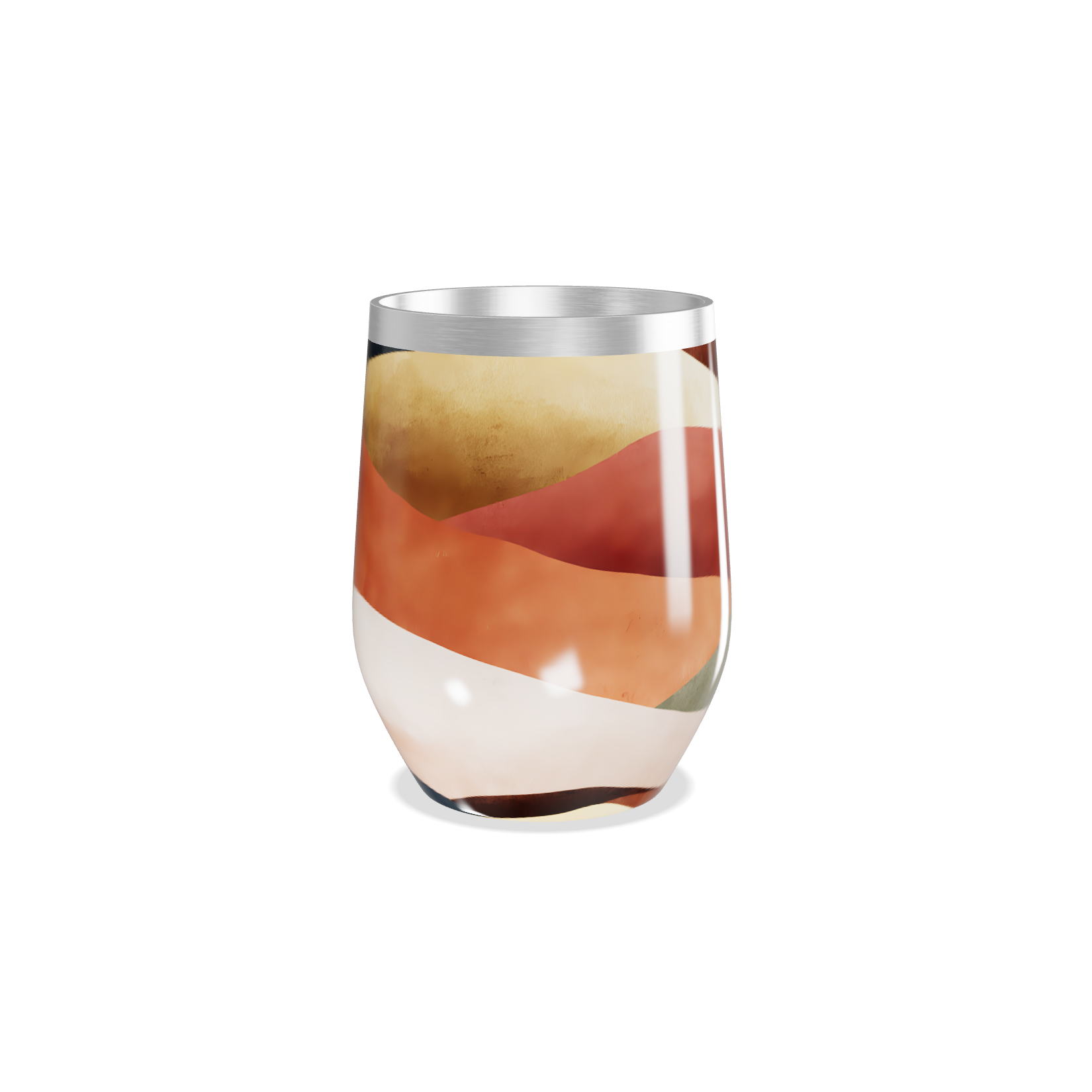 Copo Térmico Slim - Estampa Geométrica Colorida