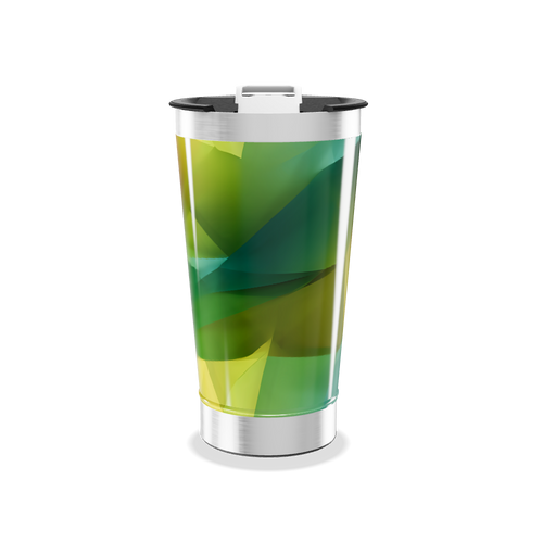 Copo Térmico - Verde Abstrato Aço Inox