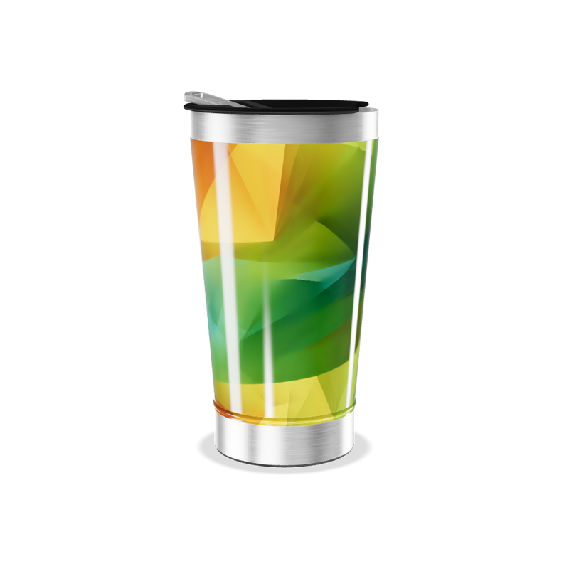 Copo Térmico - Verde Abstrato Aço Inox