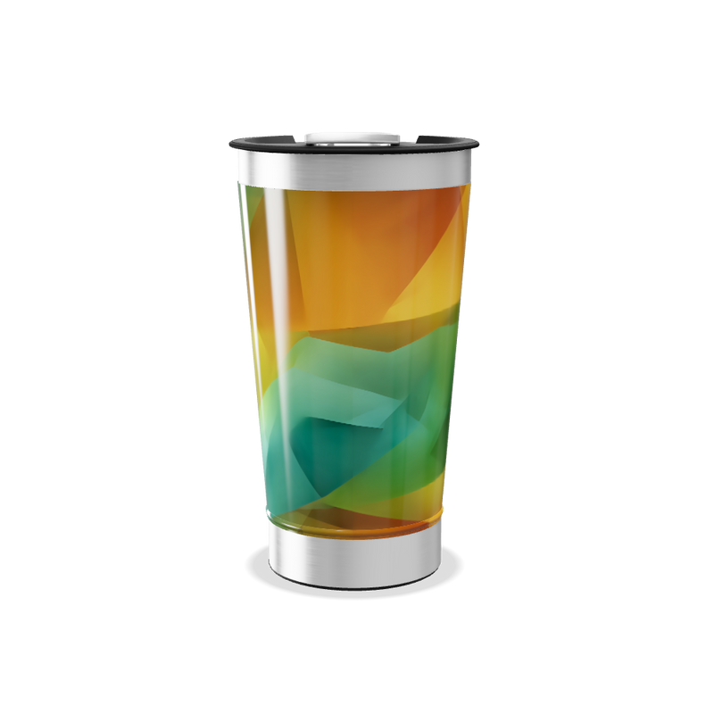Copo Térmico - Verde Abstrato Aço Inox