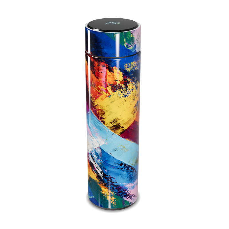 Garrafa Térmica Touch - Colorida Abstrata Inox
