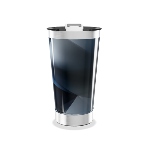 Copo Térmico - Azul Metálico Geométrico