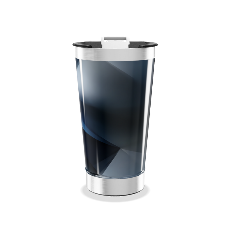 Copo Térmico - Azul Metálico Geométrico