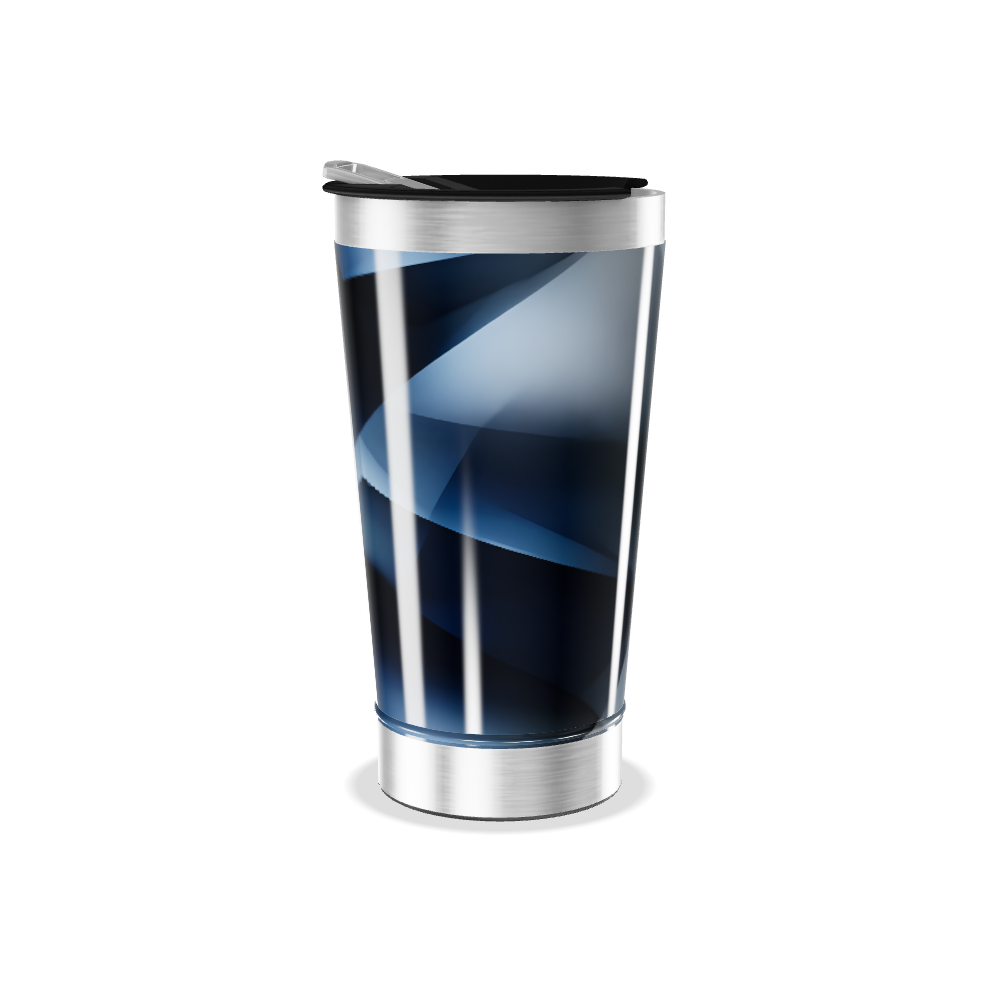 Copo Térmico - Azul Metálico Geométrico
