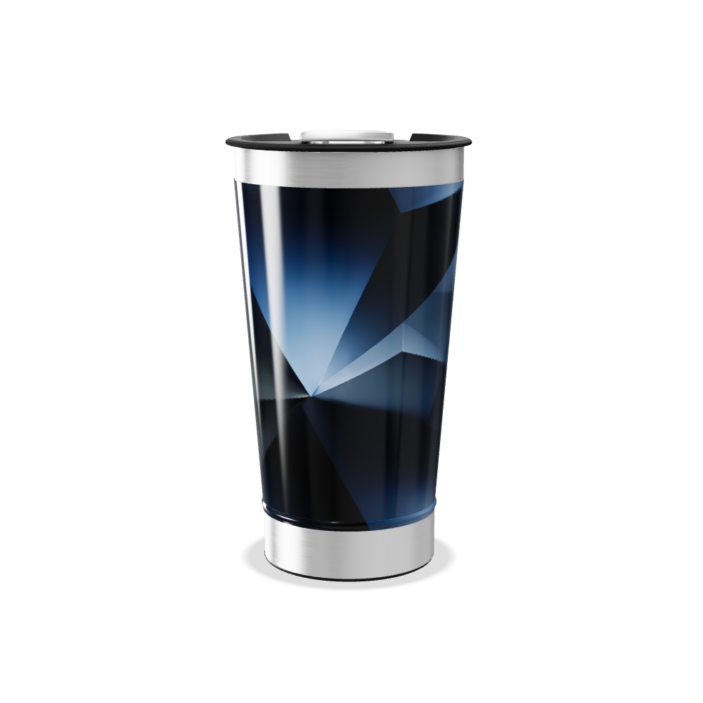 Copo Térmico - Azul Metálico Geométrico