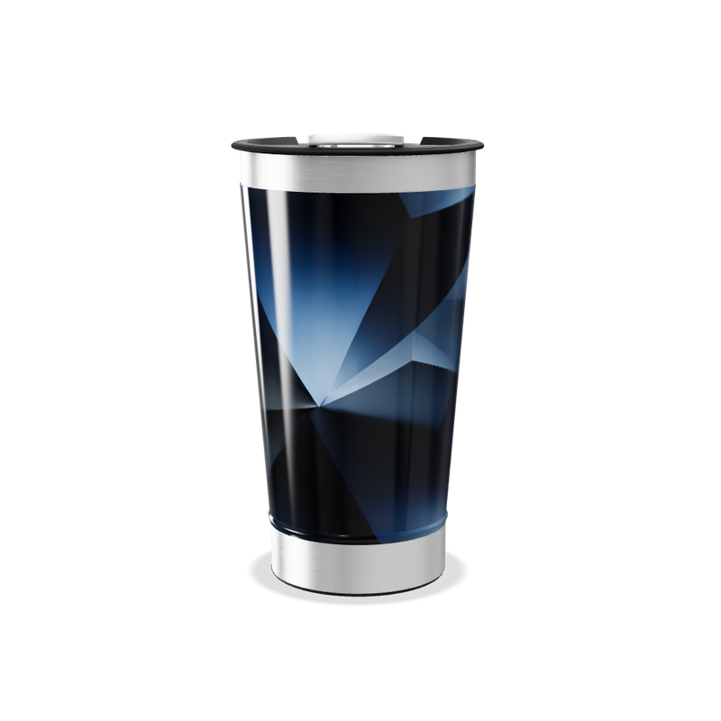 Copo Térmico - Azul Metálico Geométrico