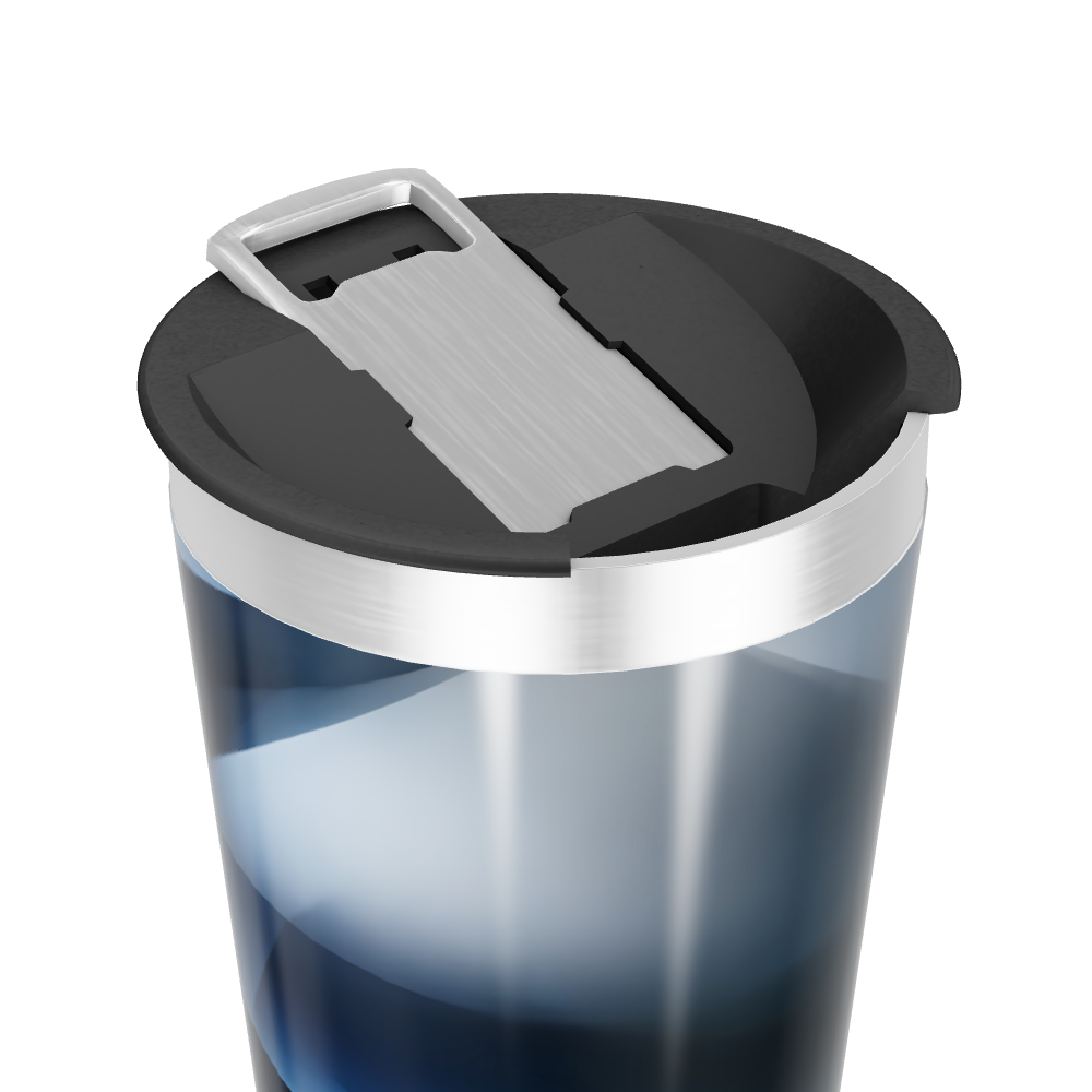 Copo Térmico - Azul Metálico Geométrico