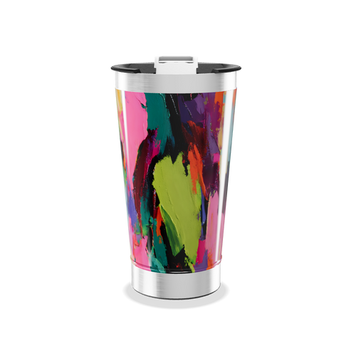 Copo Térmico - Com estampa abstrata colorida