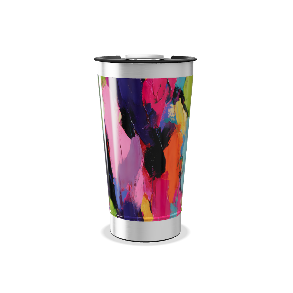 Copo Térmico - Com estampa abstrata colorida