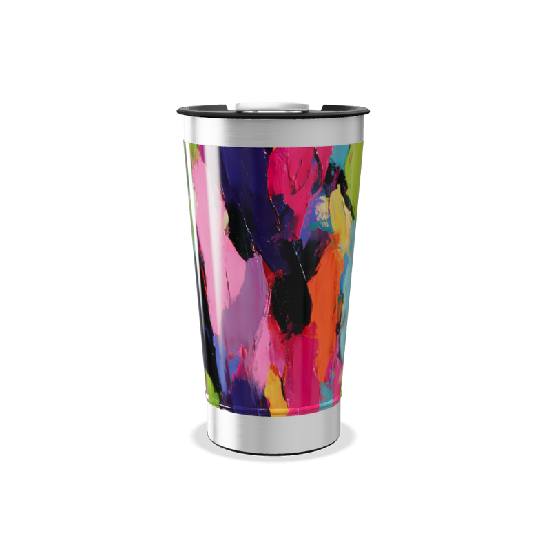 Copo Térmico - Com estampa abstrata colorida