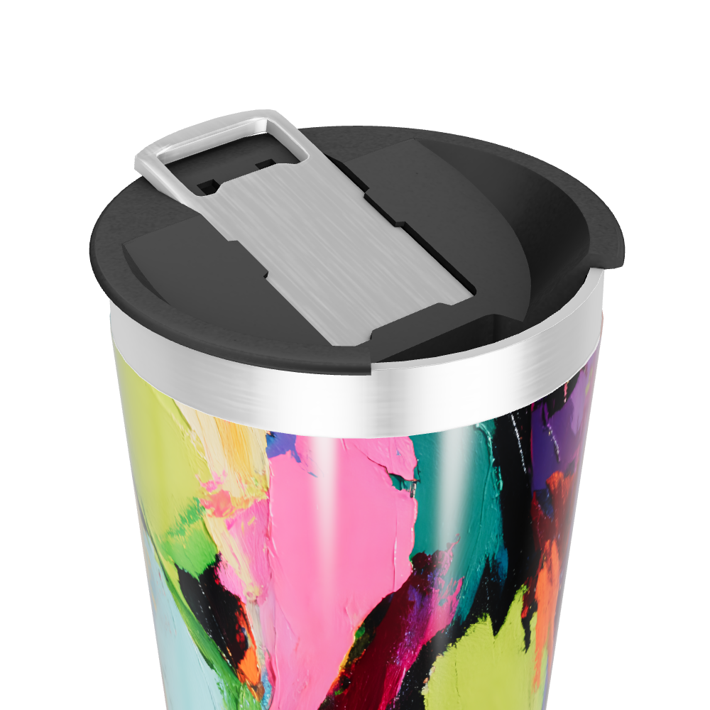 Copo Térmico - Com estampa abstrata colorida