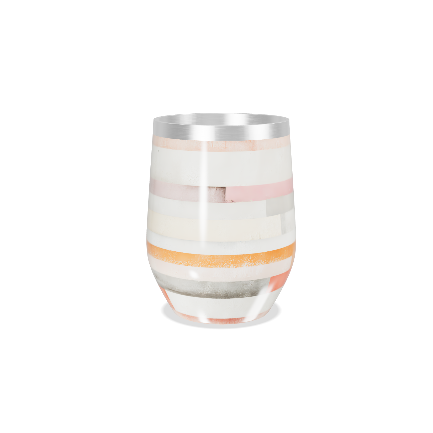 Copo Térmico Slim Listrado - Metal e Vidro