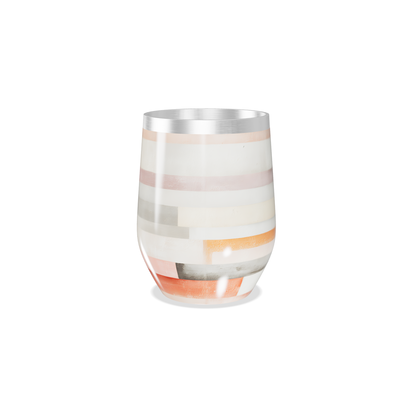 Copo Térmico Slim Listrado - Metal e Vidro